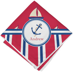 Sail Boats & Stripes Cloth Napkin w/ Name or Text