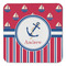 Sail Boats & Stripes Coaster Set - FRONT (one)
