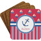 Sail Boats & Stripes Coaster Set (Personalized)