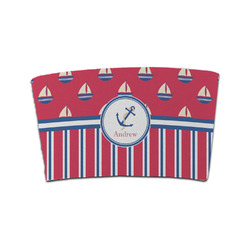 Sail Boats & Stripes Coffee Cup Sleeve (Personalized)