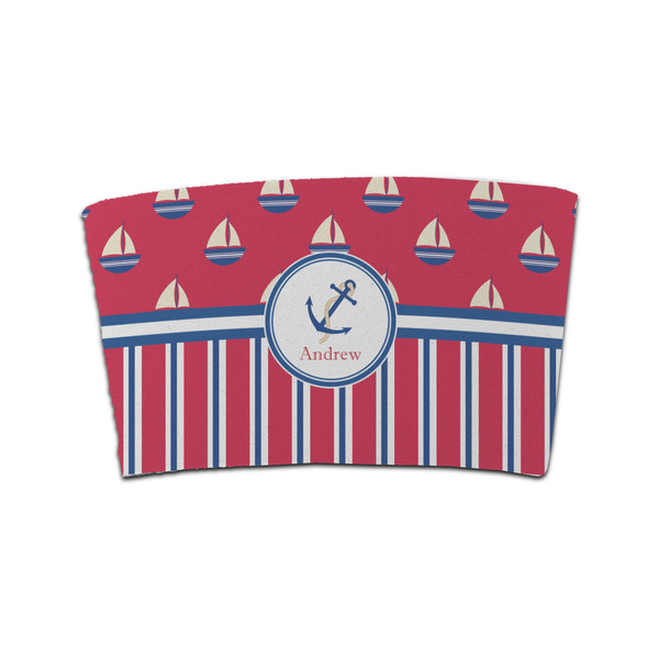 Custom Sail Boats & Stripes Coffee Cup Sleeve (Personalized)