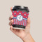 Sail Boats & Stripes Coffee Cup Sleeve - LIFESTYLE