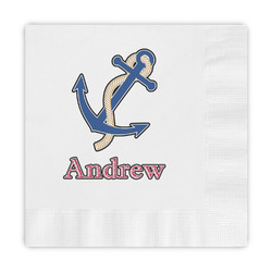 Sail Boats & Stripes Embossed Decorative Napkins (Personalized)
