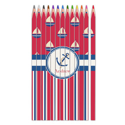 Sail Boats & Stripes Colored Pencils (Personalized)
