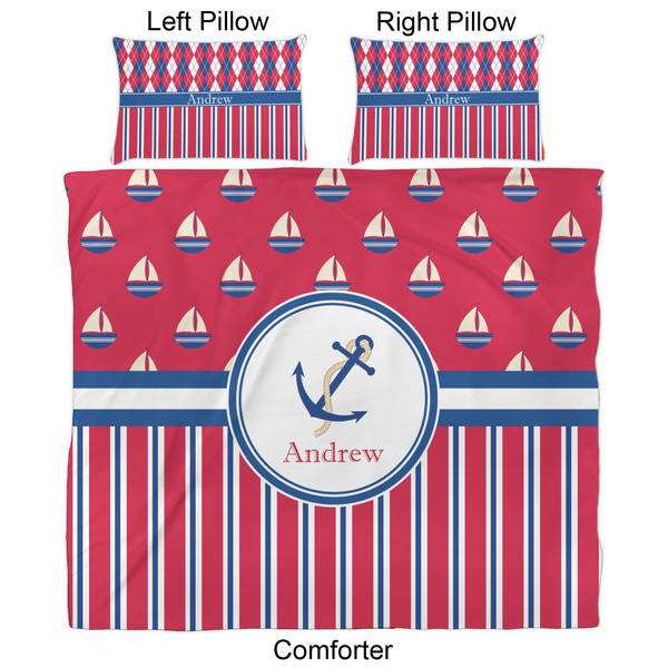 Sail Boats & Stripes Comforter Set - King - Approval
