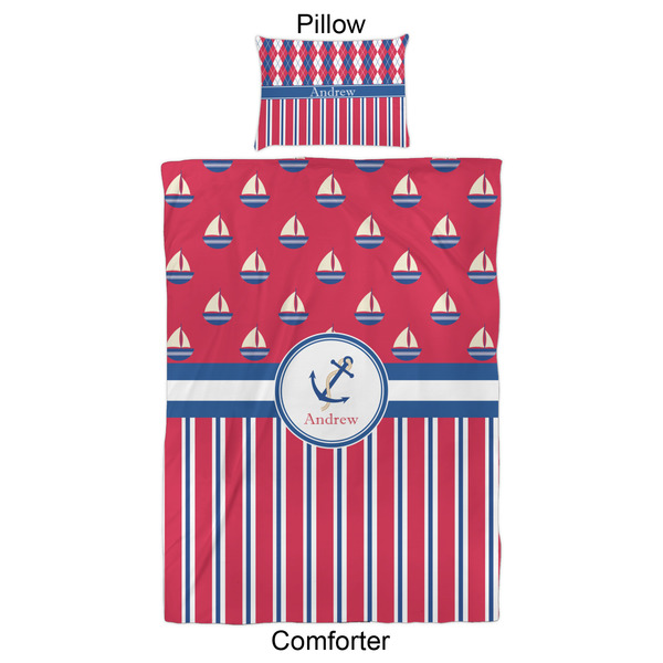 Sail Boats & Stripes Comforter Set - Twin XL - Approval