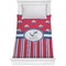 Sail Boats & Stripes Comforter - Twin (Personalized)