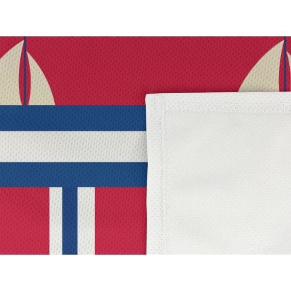 Sail Boats & Stripes Cooling Towel- Detail