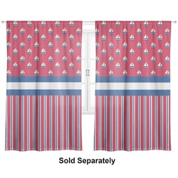 Sail Boats & Stripes Curtain Panel - Custom Size