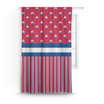 Sail Boats & Stripes Curtain Panel - Custom Size