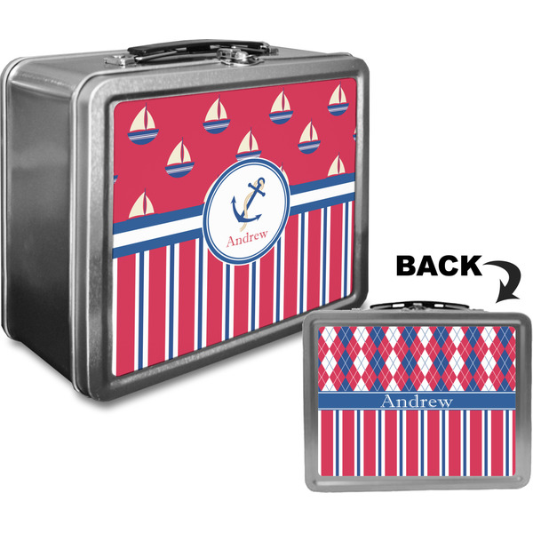 Sail Boats & Stripes Custom Lunch Box / Tin Approval