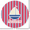 Sail Boats & Stripes Custom Shape Iron On Patches - L - APPROVAL