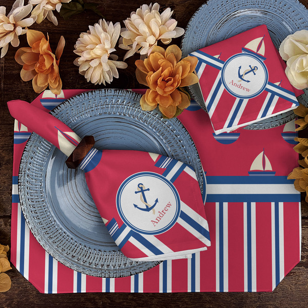 Sail Boats & Stripes Dining Set