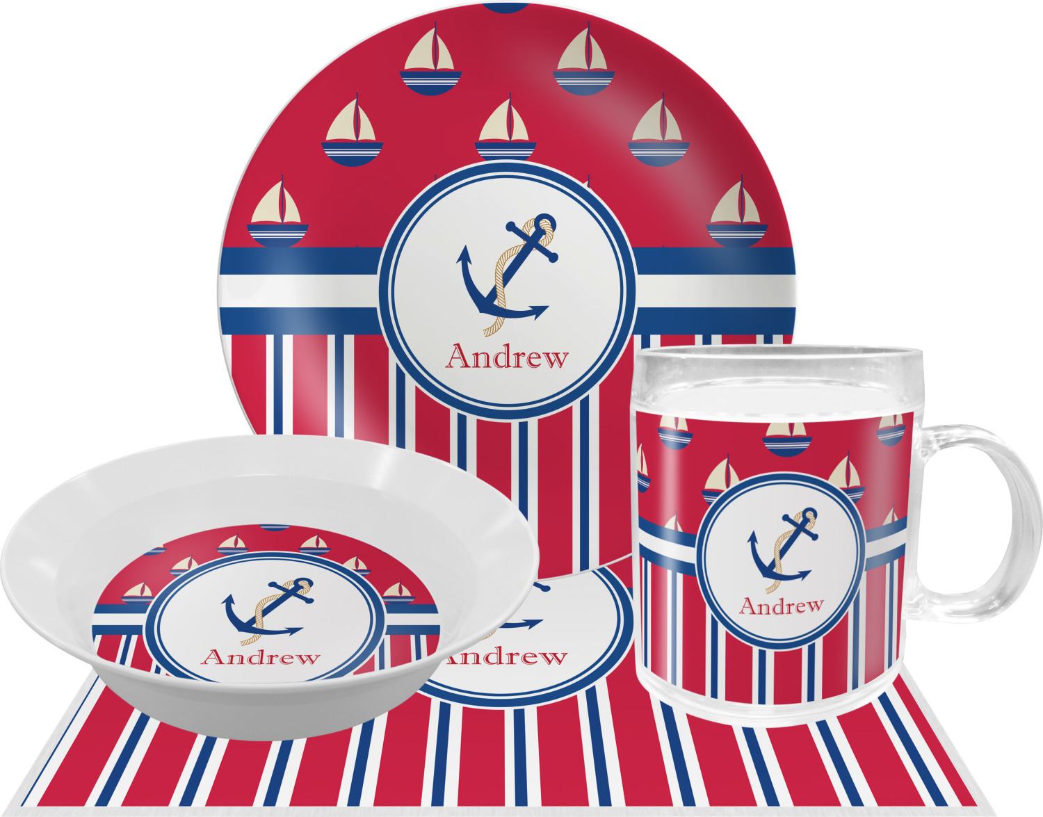 https://www.youcustomizeit.com/common/MAKE/40846/Sail-Boats-Stripes-Dinner-Set-4-Pc-Personalized.jpg?lm=1659809724