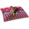 Sail Boats & Stripes Dog Bed - Small LIFESTYLE