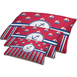 Sail Boats & Stripes Dog Bed w/ Name or Text