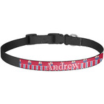 Sail Boats & Stripes Dog Collar - Large (Personalized)