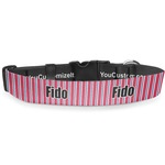 Sail Boats & Stripes Deluxe Dog Collar - Small (8.5" to 12.5") (Personalized)