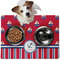 Sail Boats & Stripes Dog Food Mat - Medium LIFESTYLE