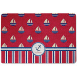Sail Boats & Stripes Dog Food Mat w/ Name or Text