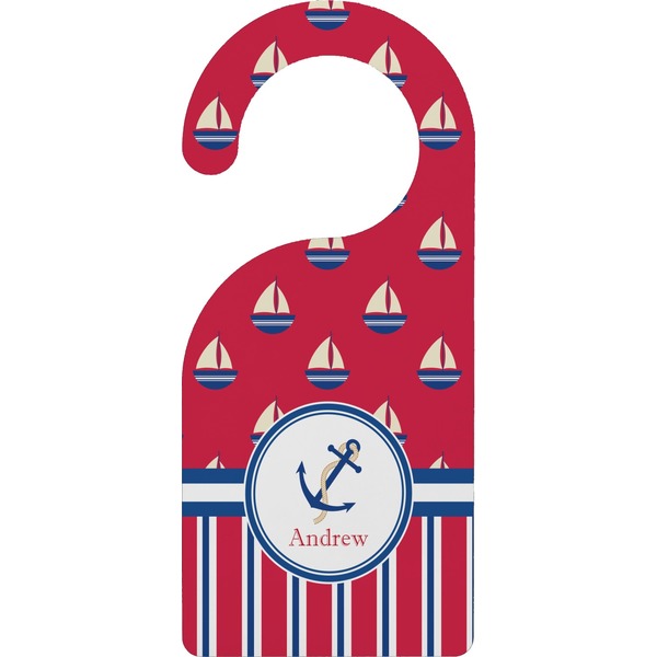 Custom Sail Boats & Stripes Door Hanger (Personalized)