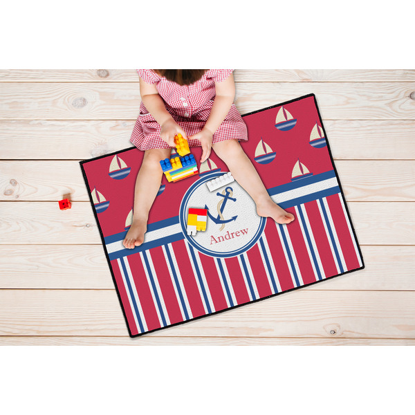 Sail Boats & Stripes Door Mats - LIFESTYLE kid