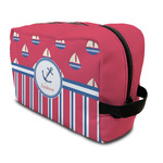 Sail Boats & Stripes Toiletry Bag / Dopp Kit (Personalized)