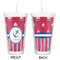 Sail Boats & Stripes Double Wall Tumbler with Straw - Approval