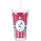 Sail Boats & Stripes Double Wall Tumbler with Straw (Personalized)