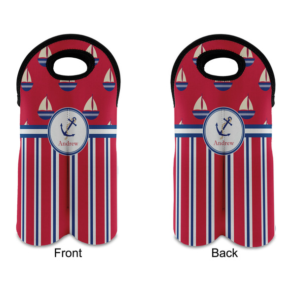 Sail Boats & Stripes Double Wine Tote - APPROVAL (new)