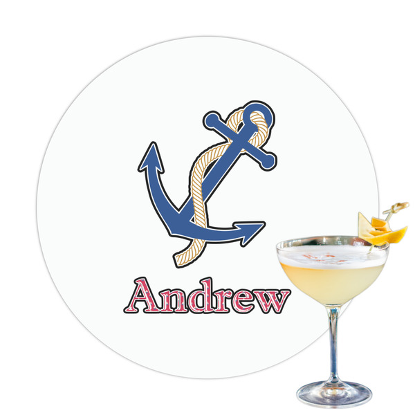 Custom Sail Boats & Stripes Printed Drink Topper (Personalized)