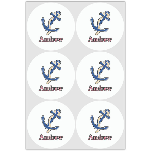 Sail Boats & Stripes Drink Topper - XLarge - Set of 6