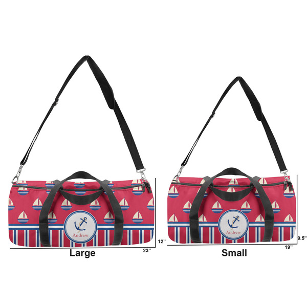 Sail Boats & Stripes Duffle Bag Small and Large