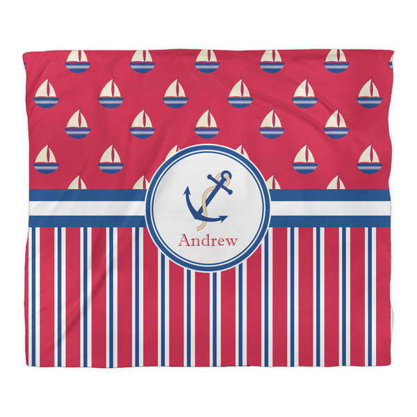 Sail Boats & Stripes Duvet Cover - King - Front