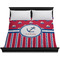 Sail Boats & Stripes Duvet Cover - King - On Bed - No Prop