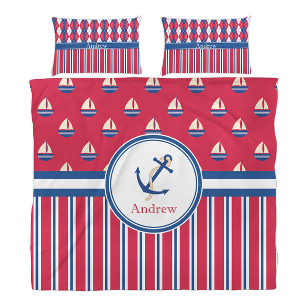 Sail Boats & Stripes Duvet Cover Set - King - Alt Approval