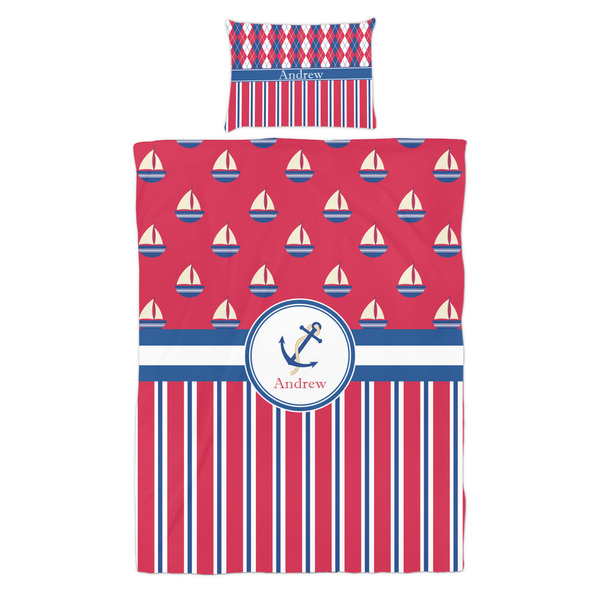 Sail Boats & Stripes Duvet Cover Set - Twin - Alt Approval