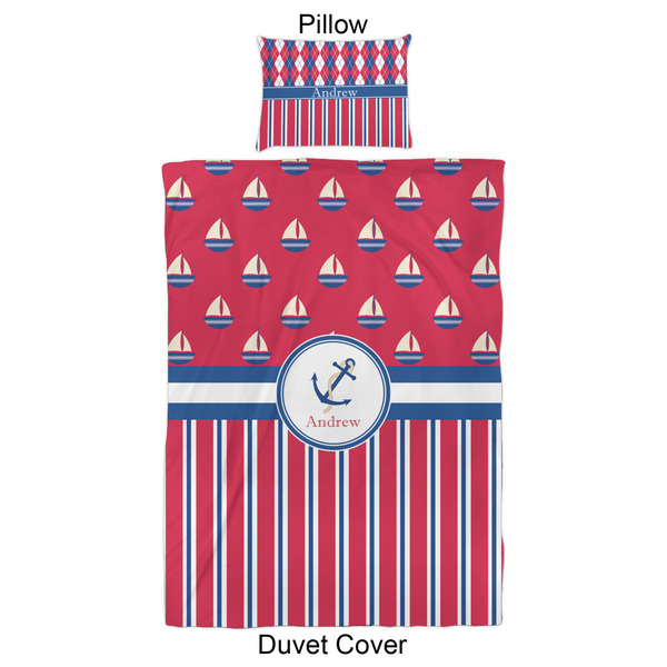 Sail Boats & Stripes Duvet Cover Set - Twin XL - Approval