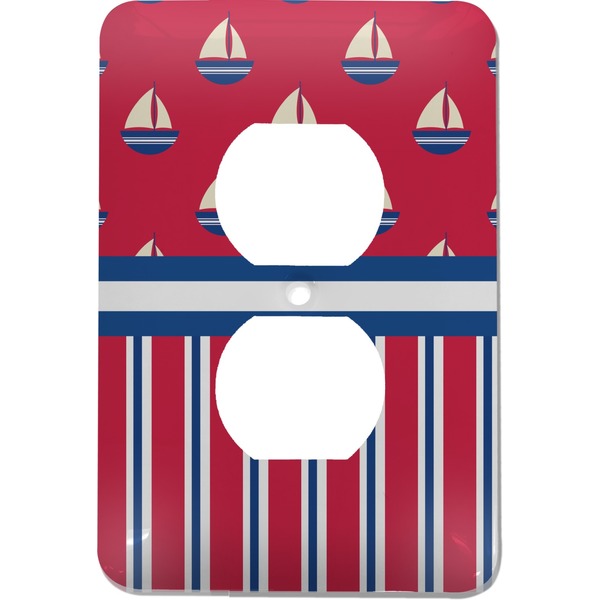 Custom Sail Boats & Stripes Electric Outlet Plate