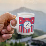 Sail Boats & Stripes Single Shot Espresso Cup - Single (Personalized)