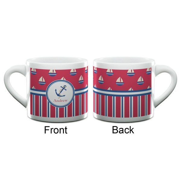 Sail Boats & Stripes Espresso Cup - 6oz (Double Shot) (APPROVAL)