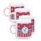 Sail Boats & Stripes Espresso Cup Group of Four Front