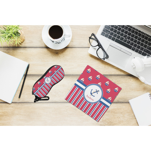 Sail Boats & Stripes Eyeglass Case and Cloth Set - LIFESTYLE