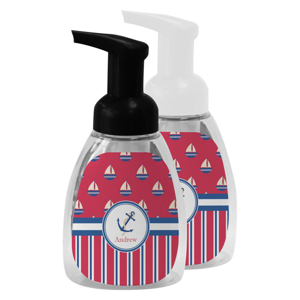 Sail Boats & Stripes Foam Soap Bottles - Main