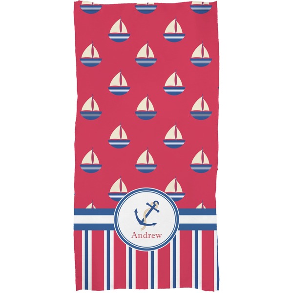Sail Boats & Stripes Full Sized Bath Towel - Apvl