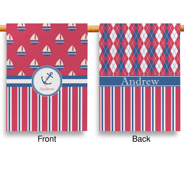 Sail Boats & Stripes Garden Flags - Large - Double Sided - APPROVAL