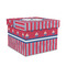 Sail Boats & Stripes Gift Boxes with Lid - Canvas Wrapped - Medium - Front/Main