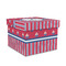 Sail Boats & Stripes Gift Box with Lid - Canvas Wrapped - Medium (Personalized)