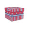 Sail Boats & Stripes Gift Boxes with Lid - Canvas Wrapped - Small - Front/Main