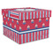 Sail Boats & Stripes Gift Box with Lid - Canvas Wrapped - XX-Large (Personalized)